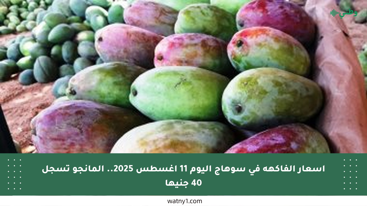 أسعار الفاكهة في سوهاج اليوم 11 أغسطس 2025.. المانجو تسجل 40 جنيها
